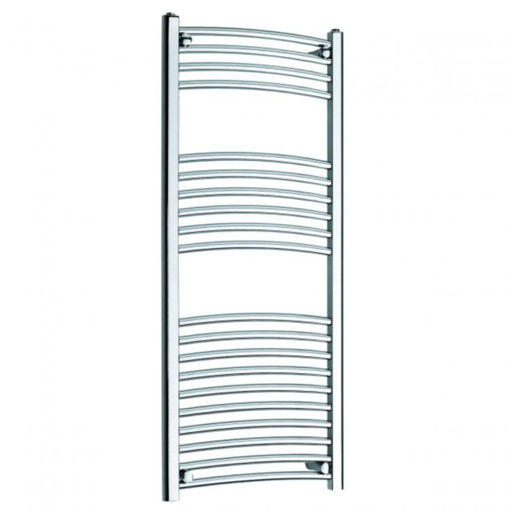 K-Rad Curved Heated Towel Rail 500mm Chrome – 5 Size’s