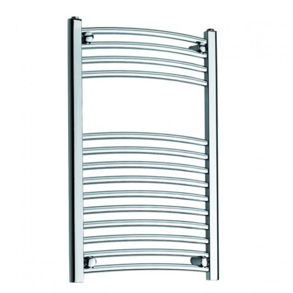 K-Rad Curved Heated Towel Rail 400mm Chrome – 4 Size’s