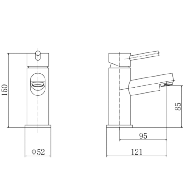 Ellsi Premier Mono Basin Mixer Tap – Brushed Brass - Image 2