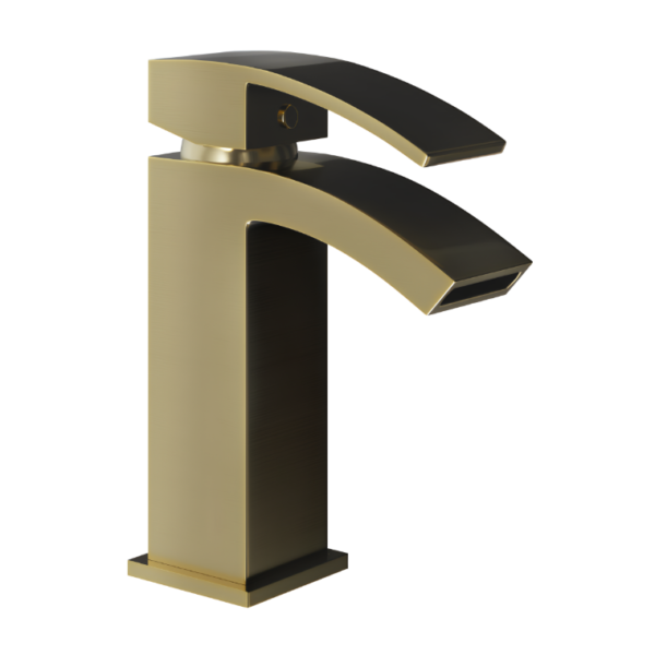 Ellsi Descent Mono Basin Mixer – Brushed Brass