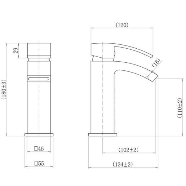 Ellsi Descent Mono Basin Mixer – Brushed Brass - Image 2