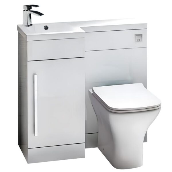Sognare Lili Gloss White Bathroom Basin Unit Furniture 900mm LH & RH