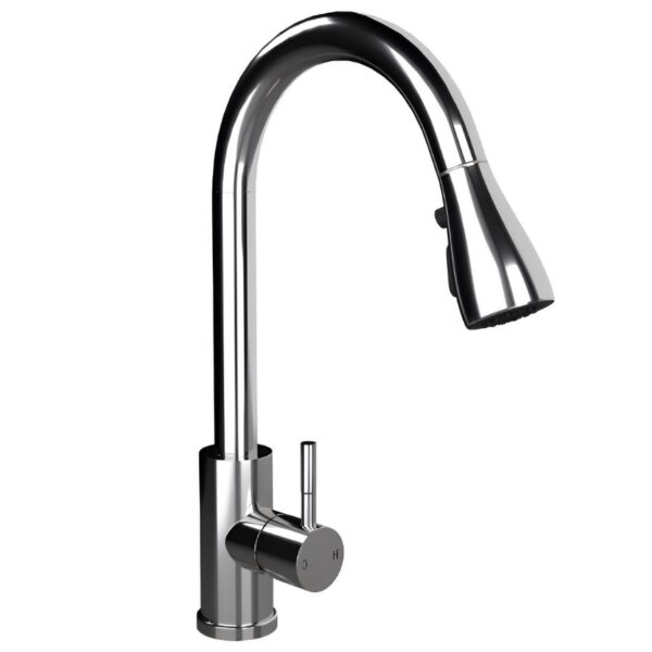 Kitchen Sink Mixer Tap with Pull Out Spray and Swivel Spout - Chrome