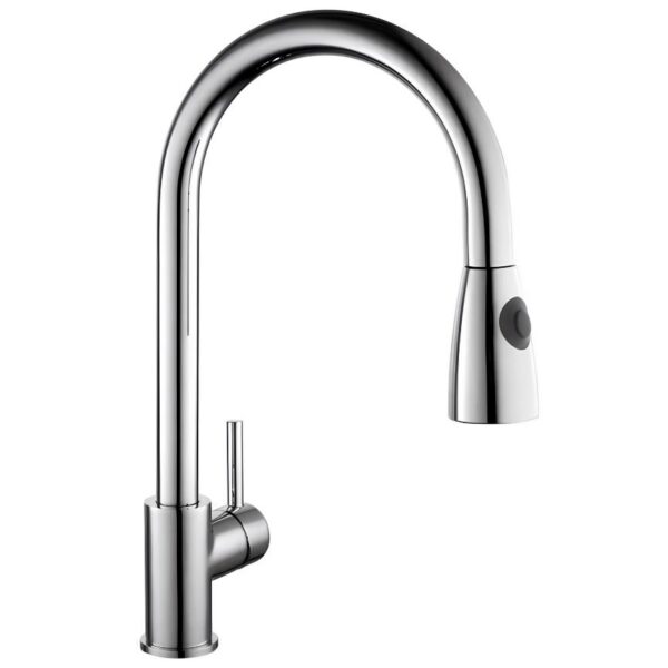 Kitchen Sink Mixer Tap With Pull Out Spray - Polished Chrome