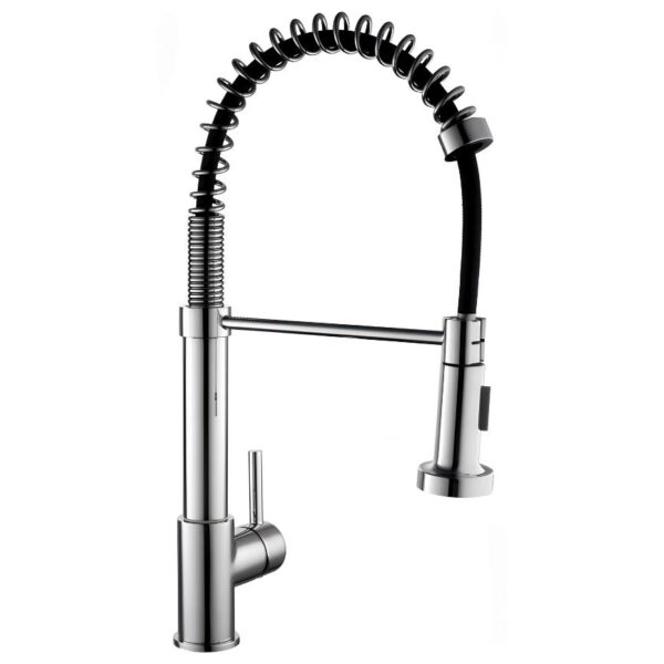 Kitchen Mixer Tap With Pull Out Spray Deck Mounted - Chrome