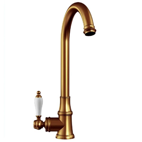 Traditional Style Kitchen Sink Mixer With Swivel Spout - Brushed Copper