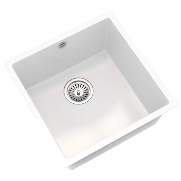Ellsi Comite Undermounted-Insert Sink 440x440x205 Gloss White Kitchen Sink
