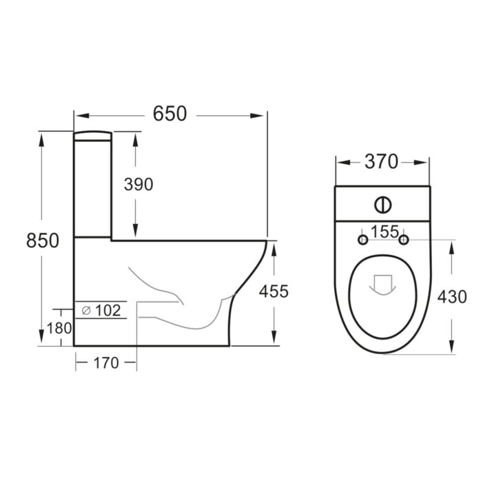 Sognare Deia Rimless Comfort Height Close Coupled Toilet - Image 3