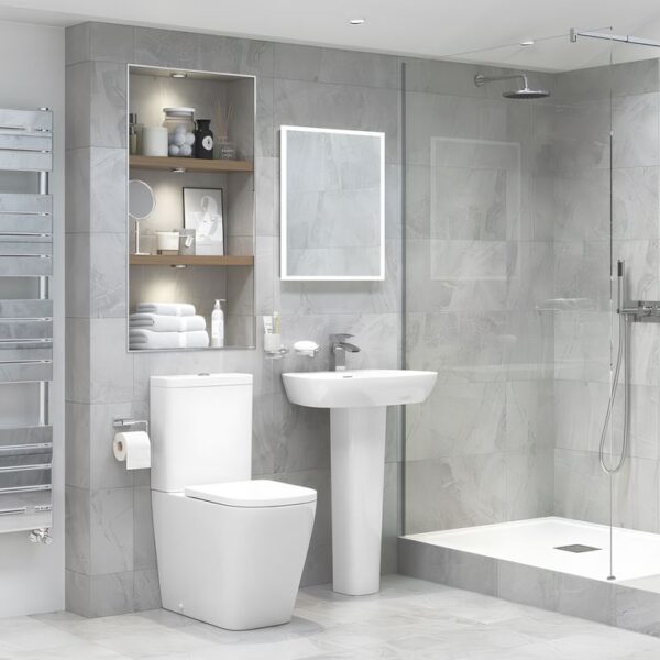 Tilia Rimless Close Coupled WC Toilet & Soft Close Seat - Image 2