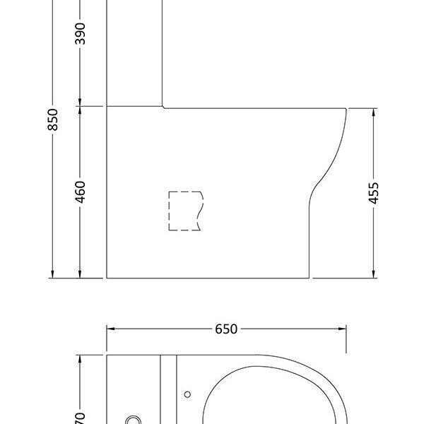 Provost Comfort Height Rimless BTW Toilet & Soft Close Seat - Image 4