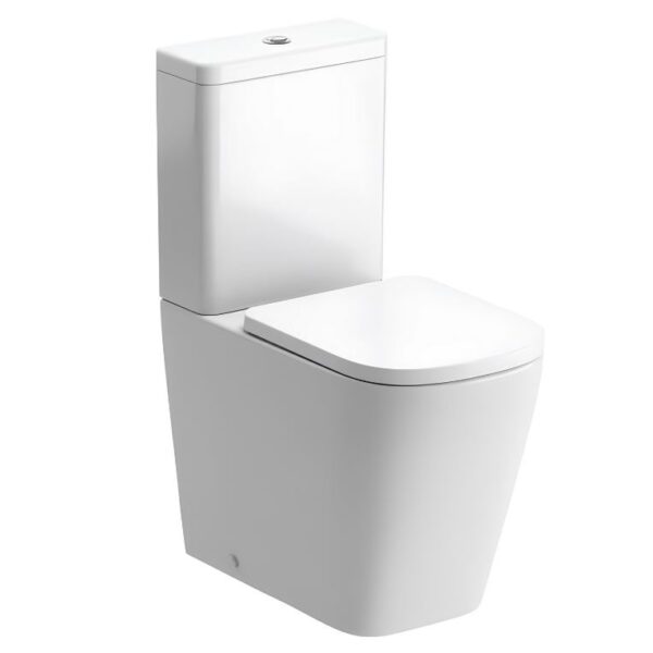 Tilia Rimless Close Coupled WC Toilet & Soft Close Seat