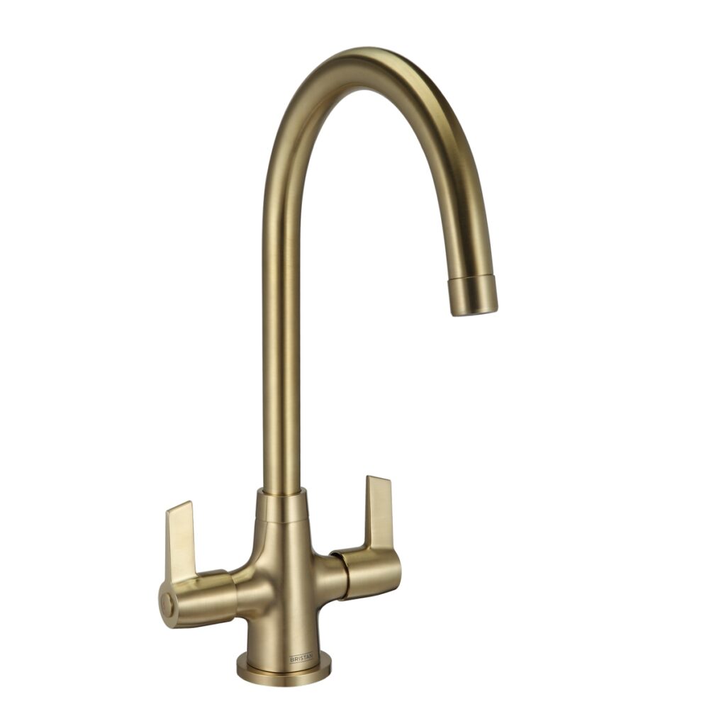 Bristan Echo Brushed Brass Easyfit Mono Kitchen Mixer Tap