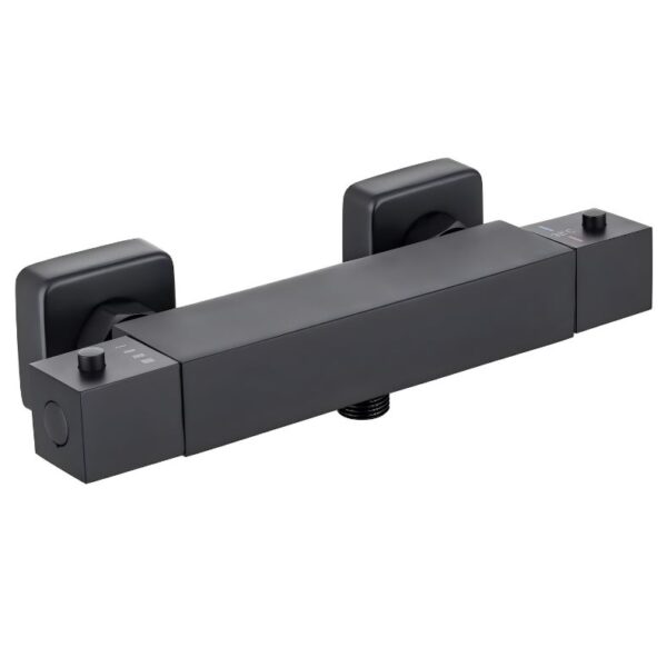 Sognare Square Exposed Thermostatic Shower Valve - Matt Black