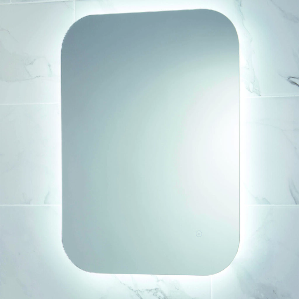 Aura LED Mirror with Demister Pad and Shaver Socket 800mm x 600mm - Image 2
