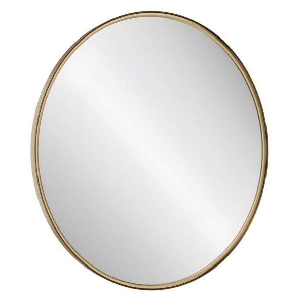 Lacie Round Brushed Brass LED Bathroom Demister Mirror 600mm
