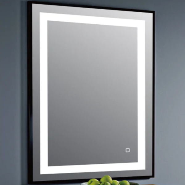 Darcy Orca Black LED Matte Black Frame Mirror - 500 x 700mm