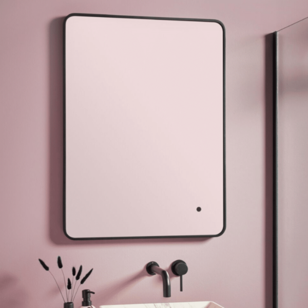 Alfie Black Soft Edge LED Bathroom Mirror - 2 Size's - 600mm x 800mm Mirror