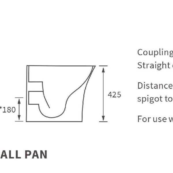 Sadie Rimless Back to Wall Toilet & Soft Close Seat - Image 2