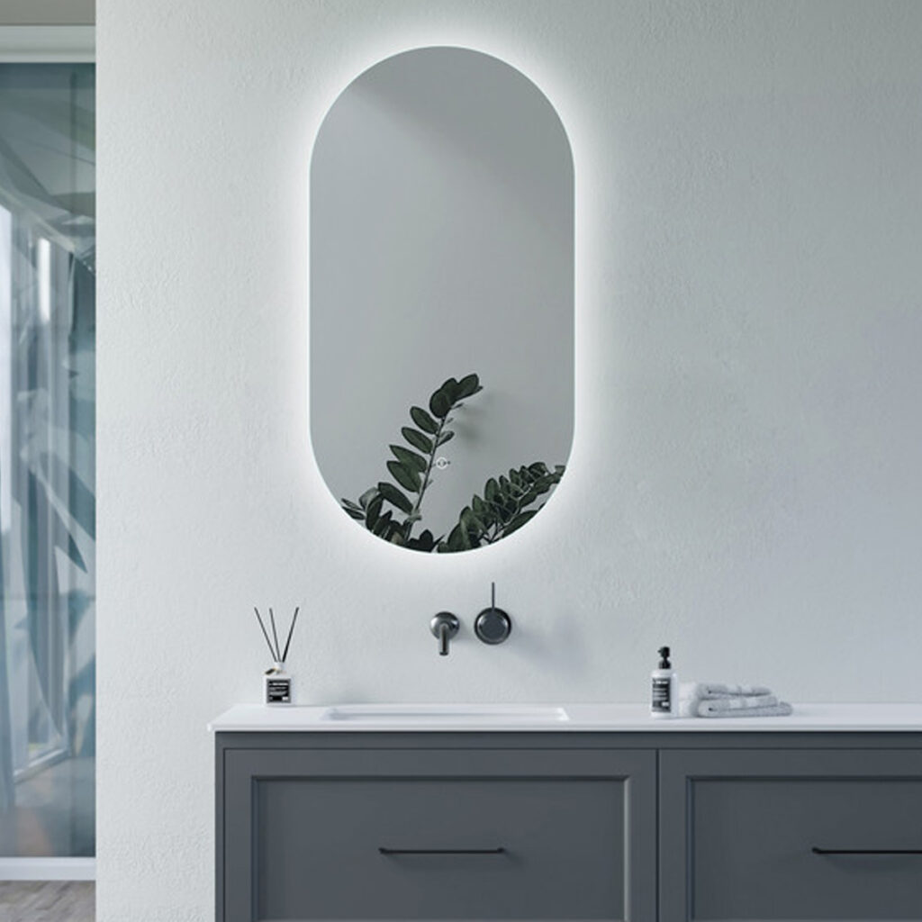 Oblong Back-Lit LED Illuminated Mirror 400mm - Image 2