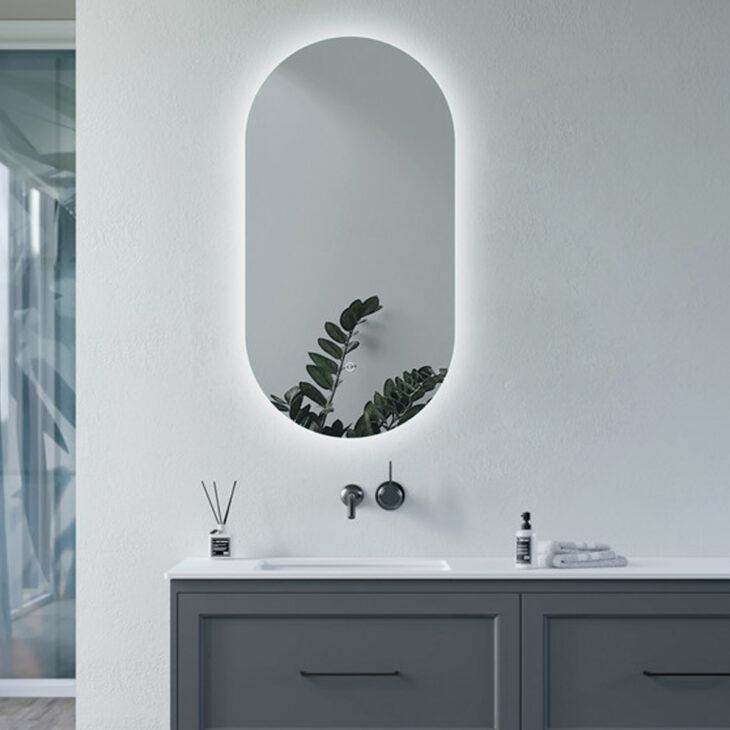 Oblong Back-Lit LED Illuminated Mirror 400mm - Image 2