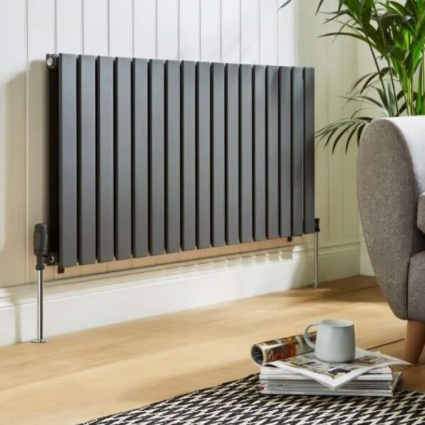 Boston Anthracite Single Horizontal Designer Radiator Various Sizes