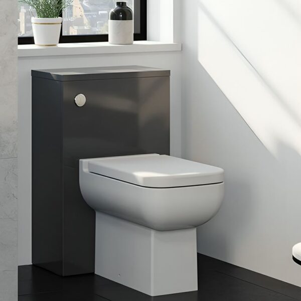 Storm Grey Purity 500mm Back To Wall WC Unit - Image 2