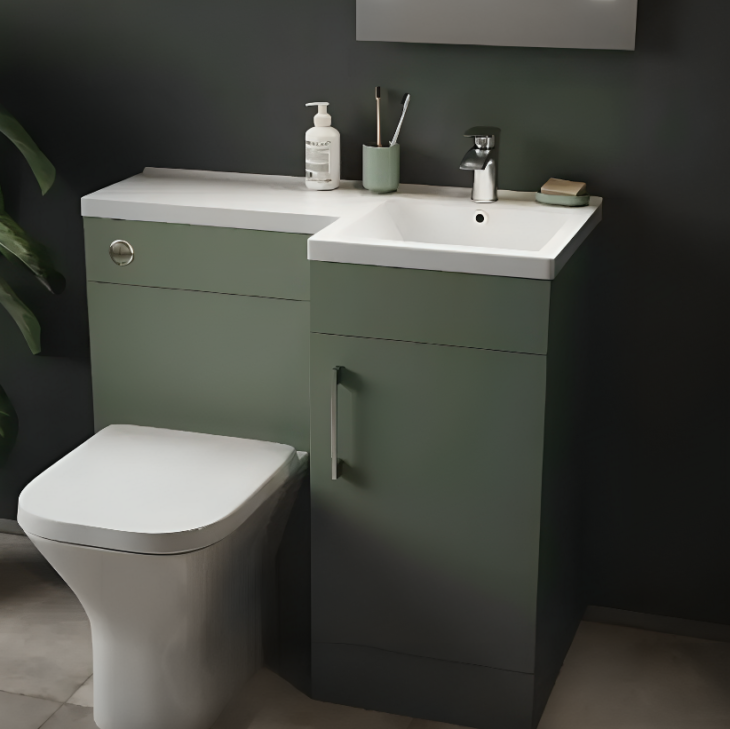 900mm L Shape Combination Furniture Pistachio Green - Image 4