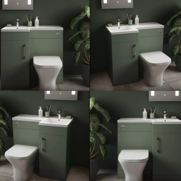 900mm L Shape Combination Furniture Pistachio Green - Image 2