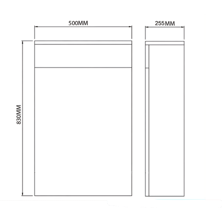 Kore 500mm Matt Dark Grey Floor Standing WC Unit - Image 5