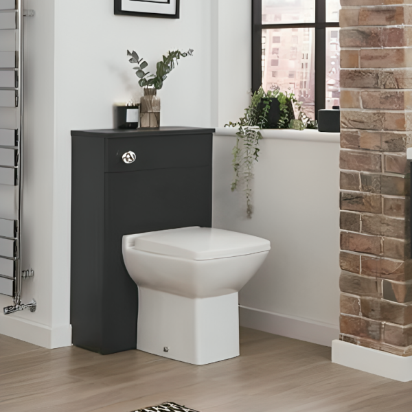Kore 500mm Matt Dark Grey Floor Standing WC Unit - Image 2