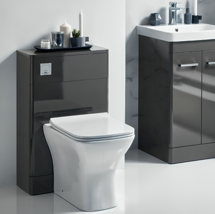 Wolf Grey Mossini Back To Wall WC Unit 500mm - Image 2