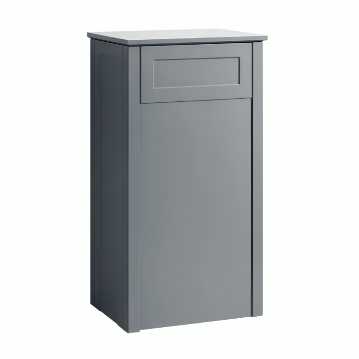 Traditional 500mm Back To Wall Wc Unit - Matt Grey - Image 2