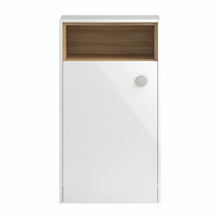 Coast Gloss White 600mm Open Shelf Wc Unit