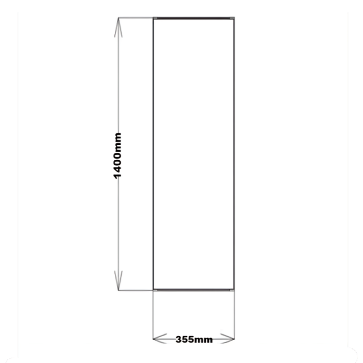 Kartell Purity Nero Wall Mounted Tall Unit - Matt Black - Image 6