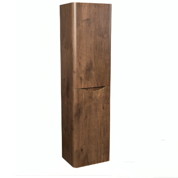 Bali Wall Mounted Tall Storage Unit 1500mm - Chestnut
