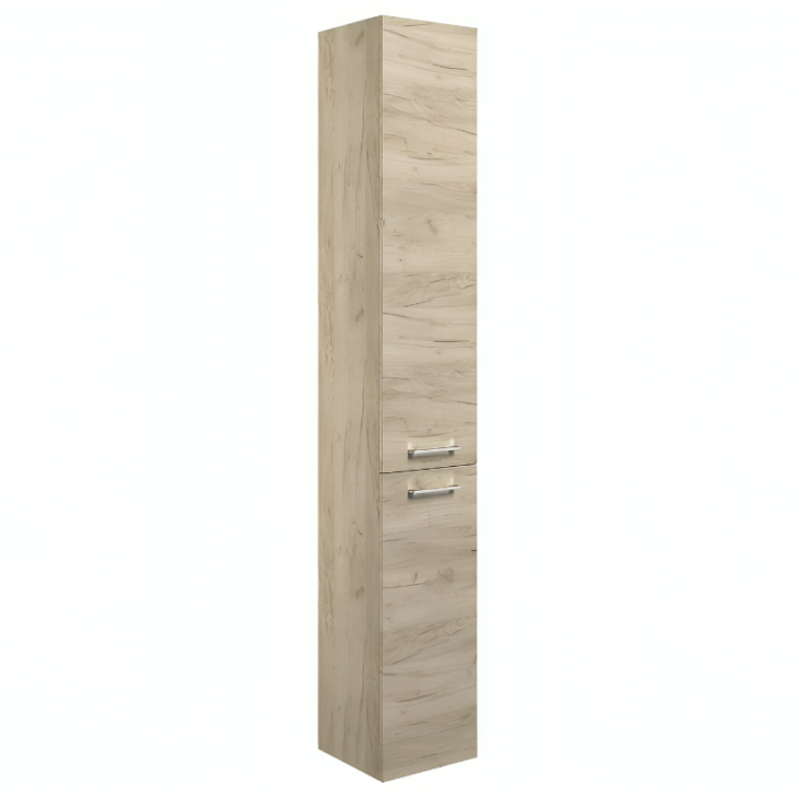 Viola Floor Standing 2 Door Tall Storage Unit 350mm - Oak