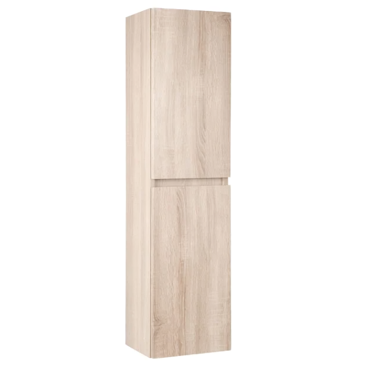 Kore Wall Hung 2-Door Tall Storage Unit - Sonoma Oak