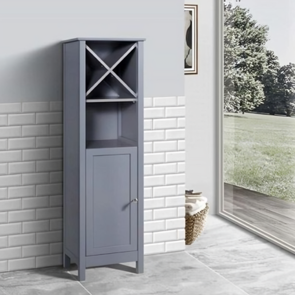 Tailored Turin Tall Boy With Towel Shelf - Grey - Image 2