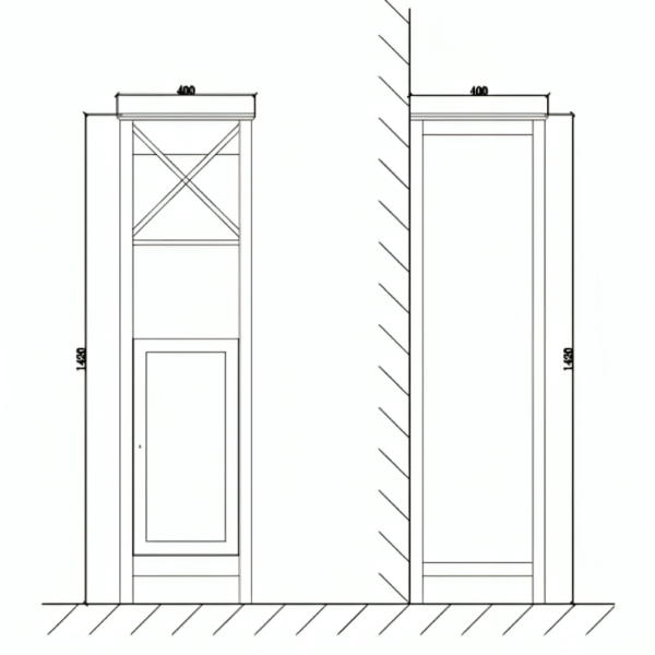 Tailored Turin Tall Boy With Towel Shelf - Grey - Image 4