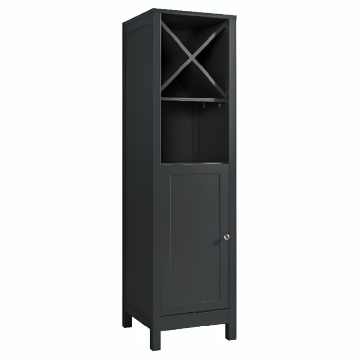 Tailored Turin Tall Boy With Towel Shelf - Shadow Grey