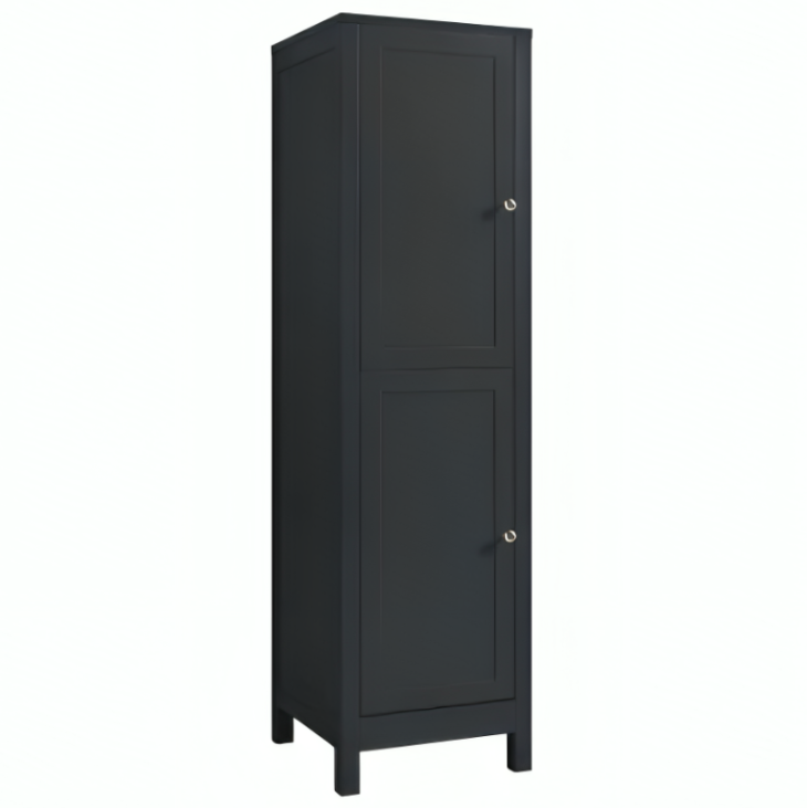 Turin Tall Boy Storage Unit 2 Door - Shadow Grey