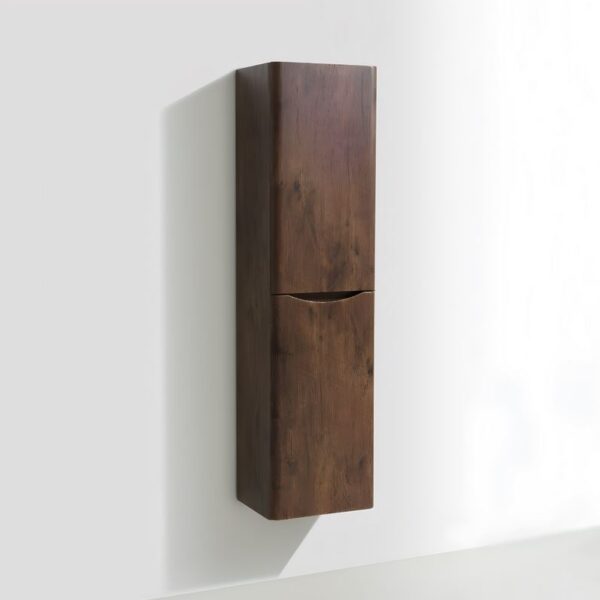 Bali Wall Mounted Tall Storage Unit 1500mm - Chestnut - Image 3