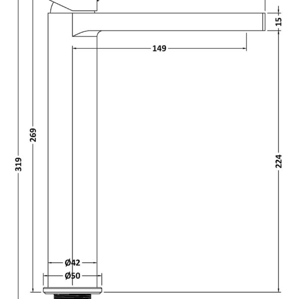 Nuie Canada Chrome High-Rise Mono Basin Filler - Image 3