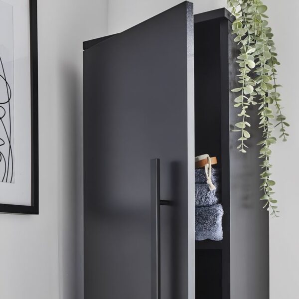 Kartell Purity Nero Wall Mounted Tall Unit - Matt Black - Image 4