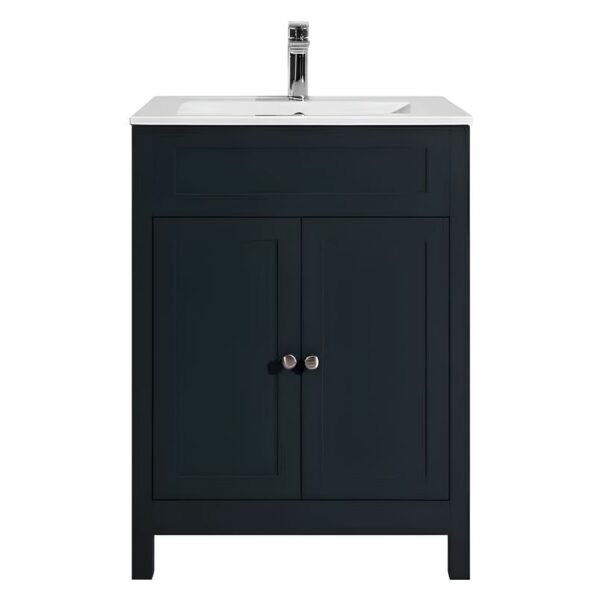 Traditional 600mm Vanity Unit & Basin – Shadow Grey