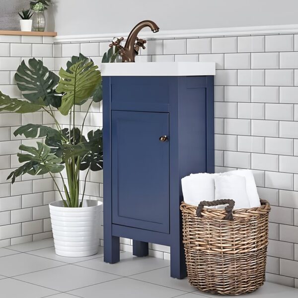Tailored Traditional Cloakroom Vanity Unit 460mm - Sapphire - Image 2