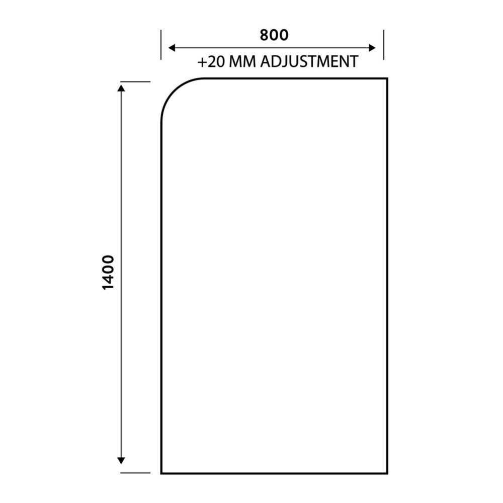 Curved Pivot Matt Black Profile Bath Screen - Image 3