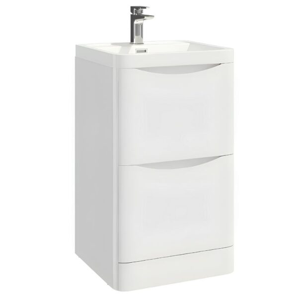 Sognare Biella 500mm Floor Standing Vanity Unit – Gloss White