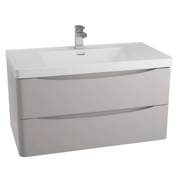 Bali Wall Hung Drawer Basin Unit 900mm - Grey