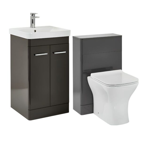 Tossina Floorstanding Bathroom Combination Pack – Wolf Grey